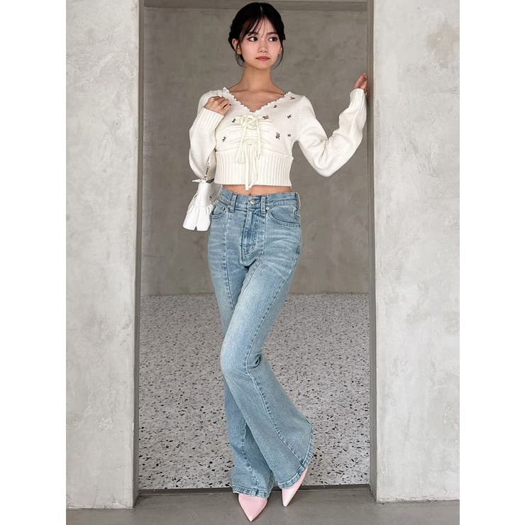 フラワーエンブロイダリーニットトップス | RESEXXY | 詳細画像11 