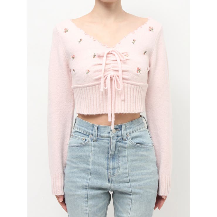 フラワーエンブロイダリーニットトップス | RESEXXY | 詳細画像18 