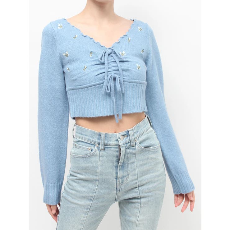 フラワーエンブロイダリーニットトップス | RESEXXY | 詳細画像31 