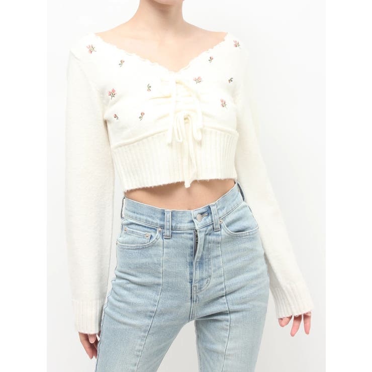 フラワーエンブロイダリーニットトップス | RESEXXY | 詳細画像32 