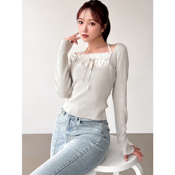 バストデザインニットトップス | RESEXXY | 詳細画像7 