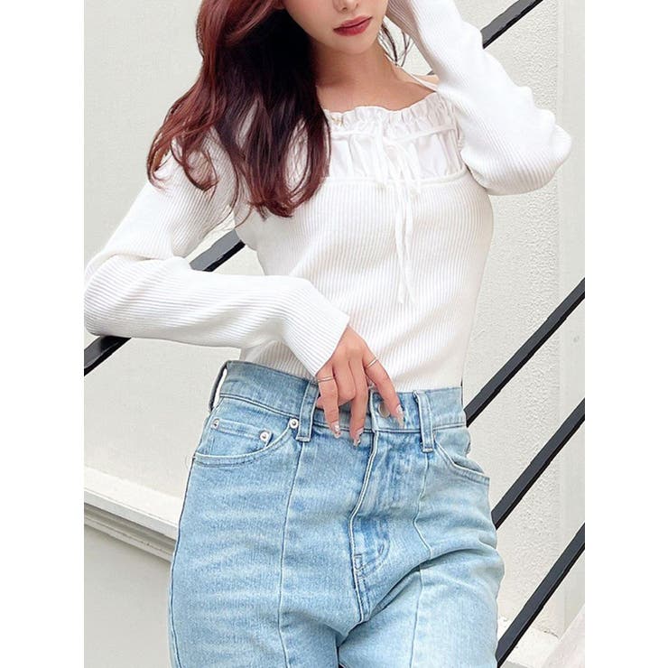 アイボリー | バストデザインニットトップス | RESEXXY