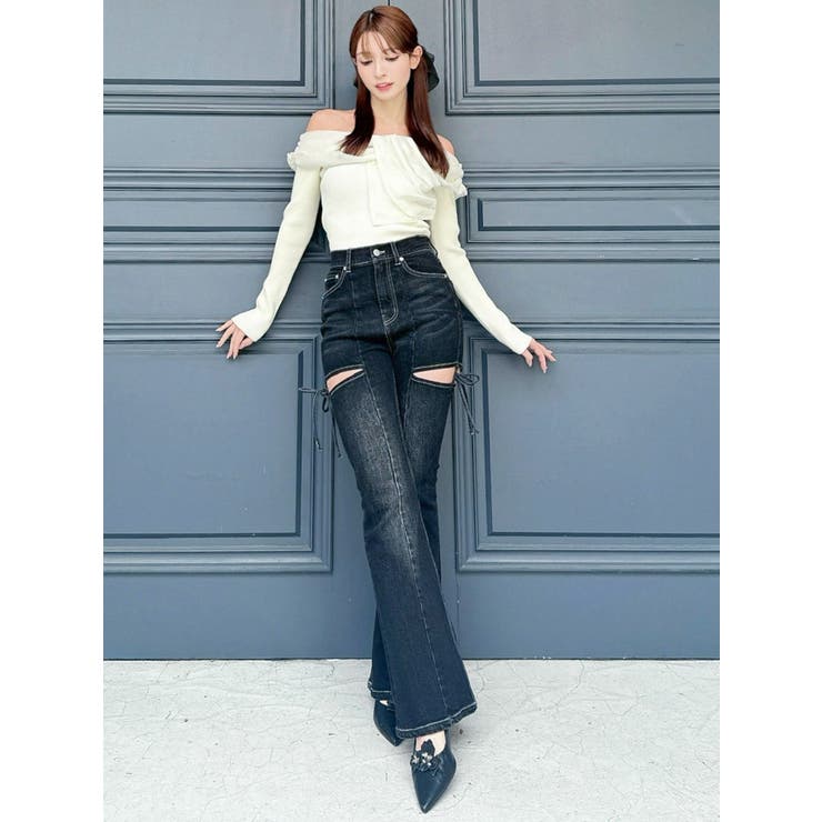 フロントリボンリブニットトップス | RESEXXY | 詳細画像11 