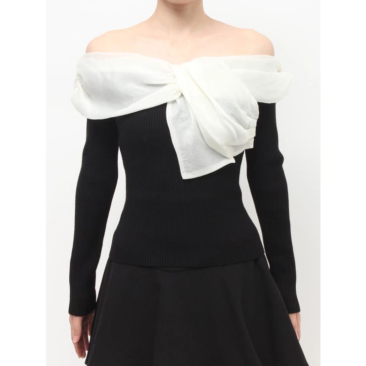 フロントリボンリブニットトップス | RESEXXY | 詳細画像14 