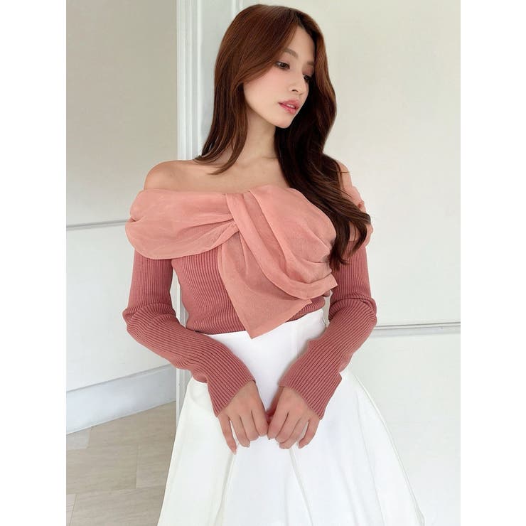 フロントリボンリブニットトップス | RESEXXY | 詳細画像5 