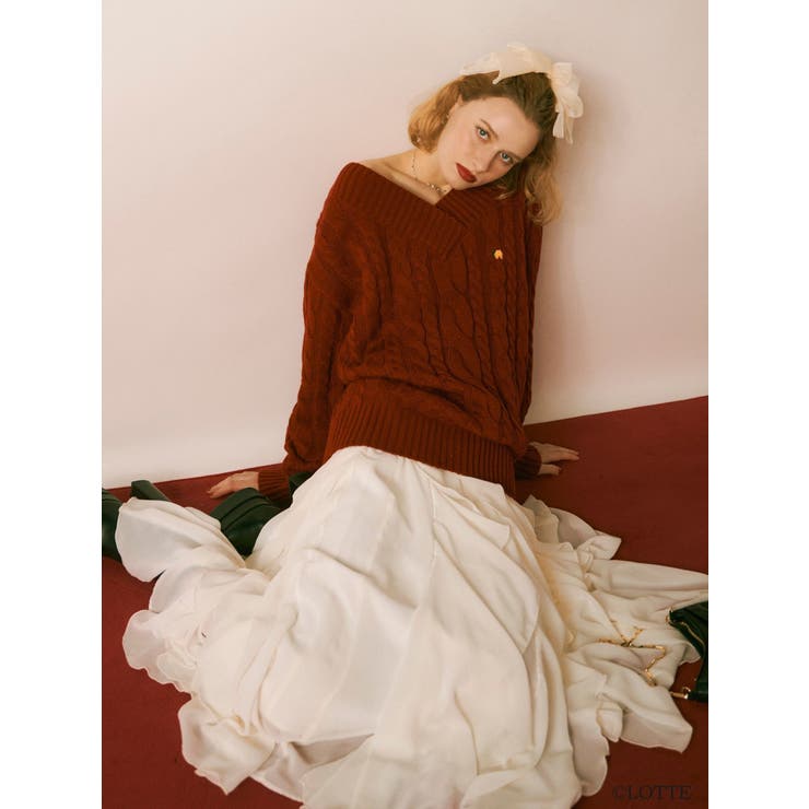 【Ghana】ケーブルルーズニットチュニック | RESEXXY | 詳細画像12 