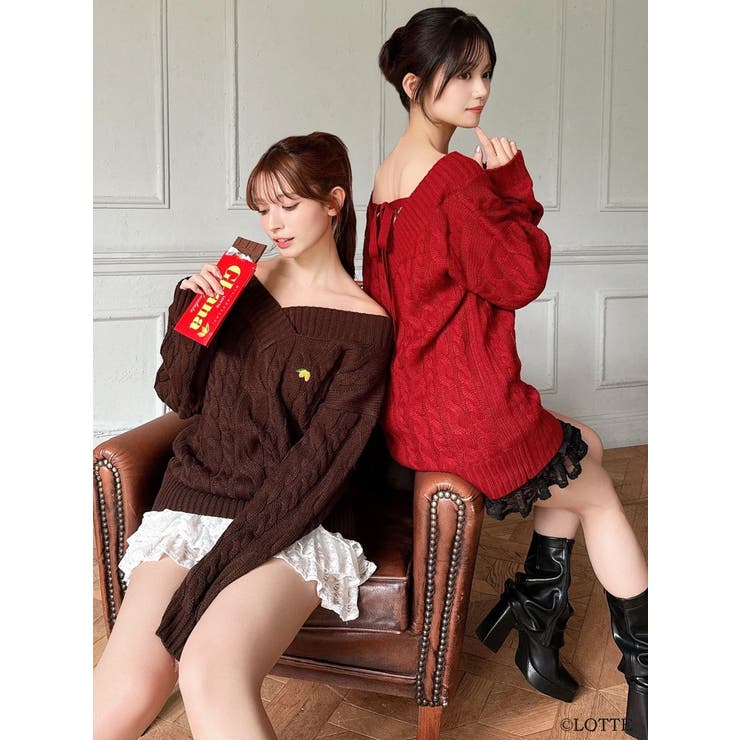 【Ghana】ケーブルルーズニットチュニック | RESEXXY | 詳細画像3 