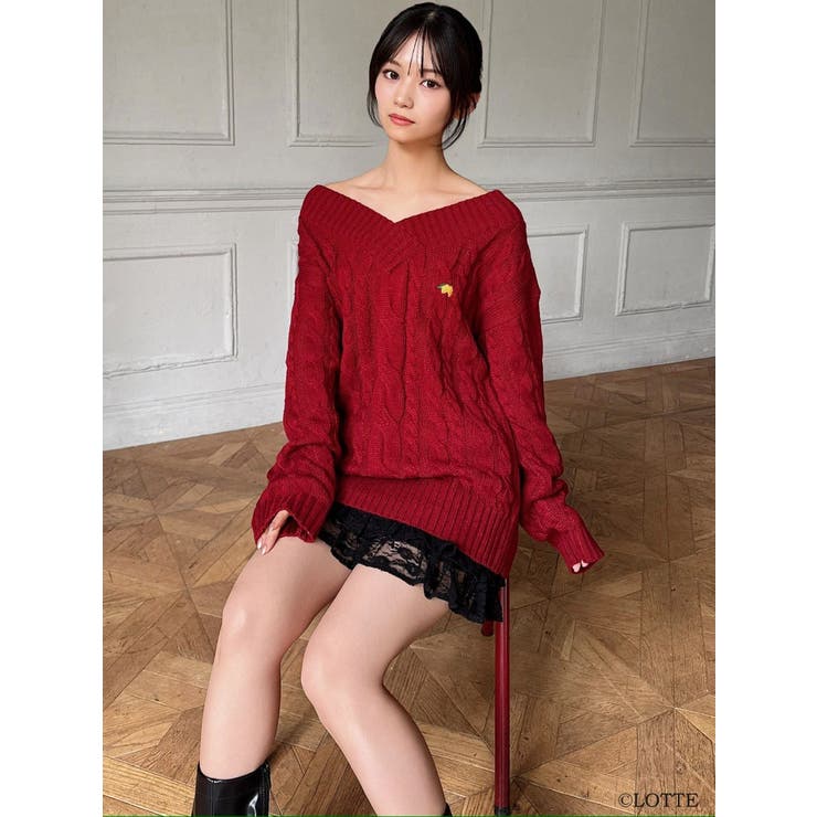 【Ghana】ケーブルルーズニットチュニック | RESEXXY | 詳細画像5 