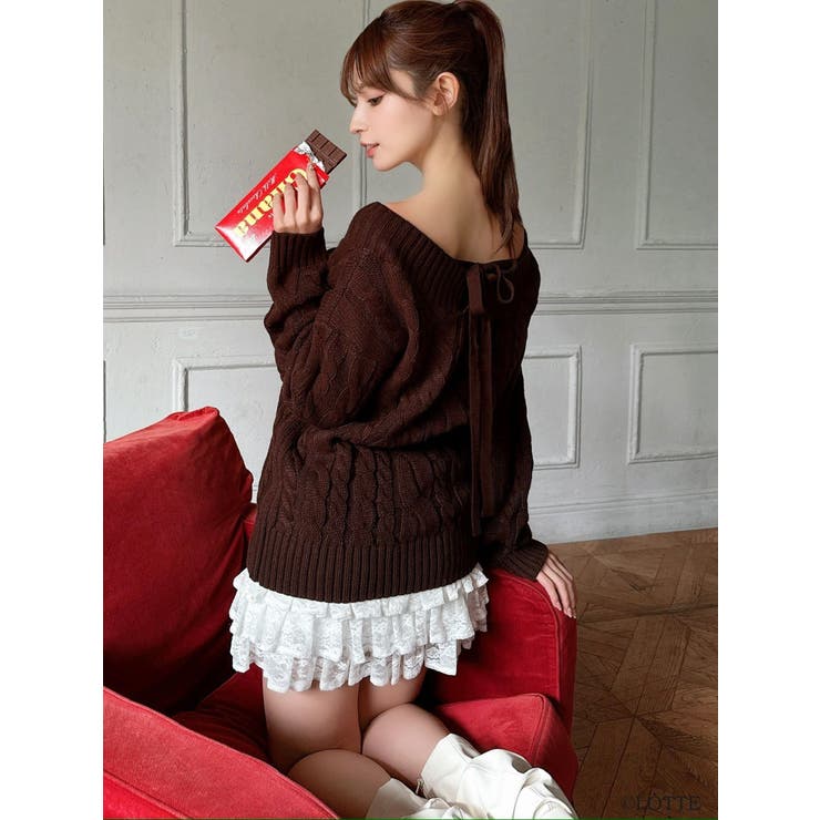 【Ghana】ケーブルルーズニットチュニック | RESEXXY | 詳細画像7 