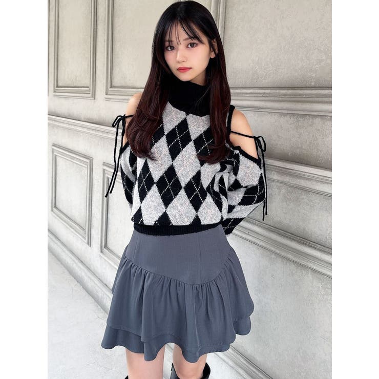 アーガイルタートルニットトップス | RESEXXY | 詳細画像15 