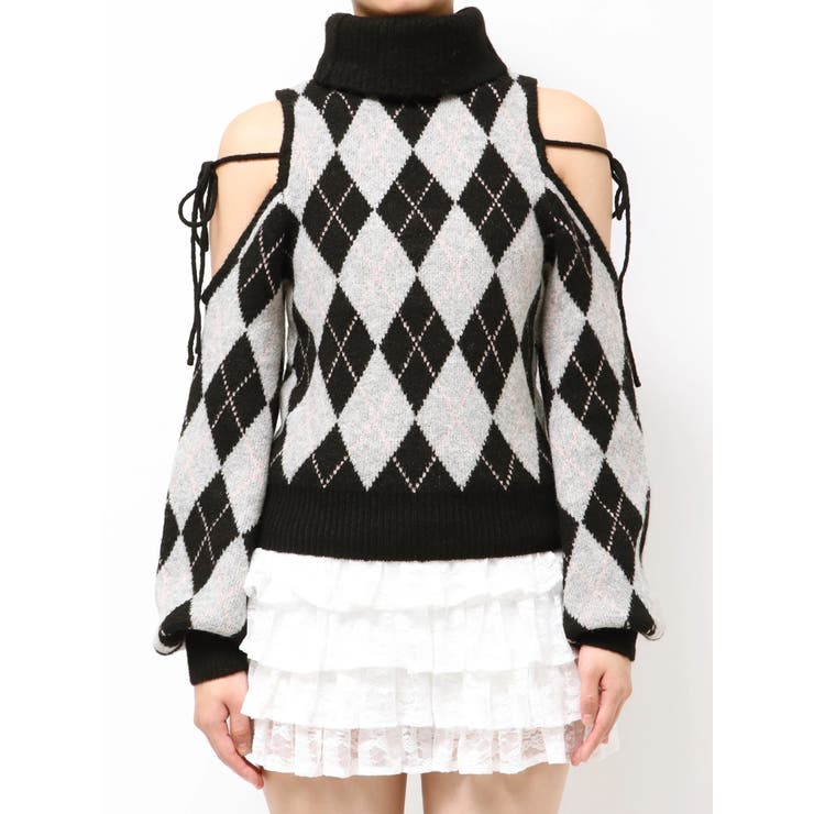 アーガイルタートルニットトップス | RESEXXY | 詳細画像19 