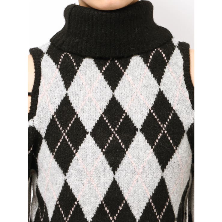 アーガイルタートルニットトップス | RESEXXY | 詳細画像22 