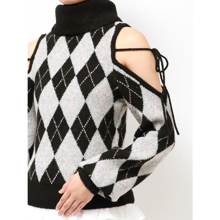 アーガイルタートルニットトップス | RESEXXY | 詳細画像23 