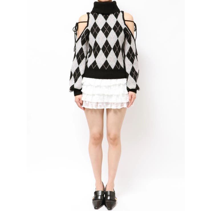 アーガイルタートルニットトップス | RESEXXY | 詳細画像26 