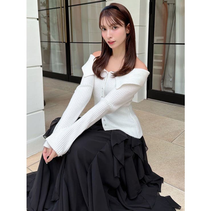 ビッグカラーニットトップス | RESEXXY | 詳細画像3 