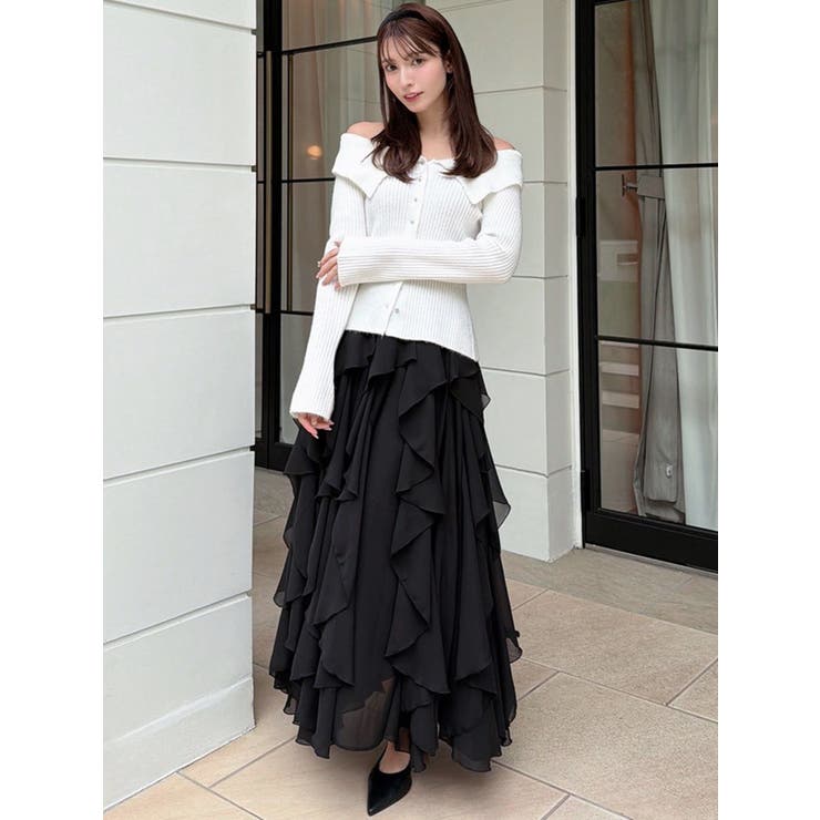 ビッグカラーニットトップス | RESEXXY | 詳細画像4 