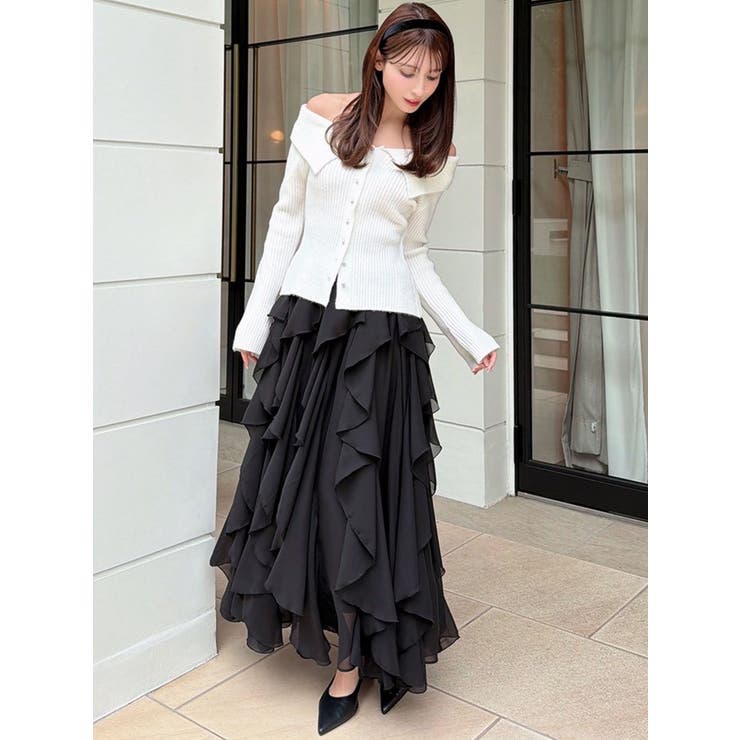 ビッグカラーニットトップス | RESEXXY | 詳細画像5 