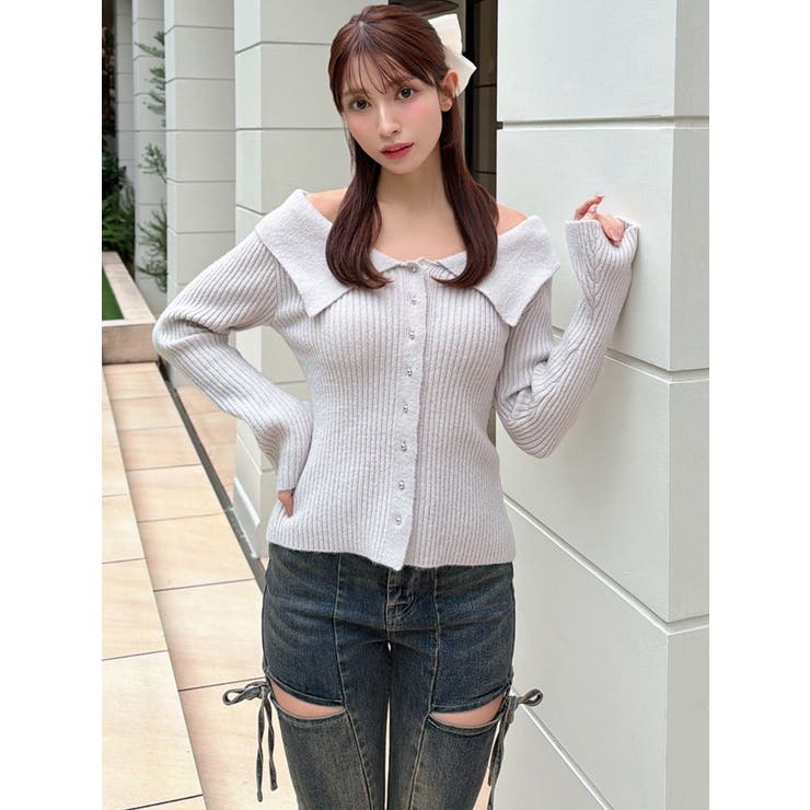 ビッグカラーニットトップス | RESEXXY | 詳細画像7 