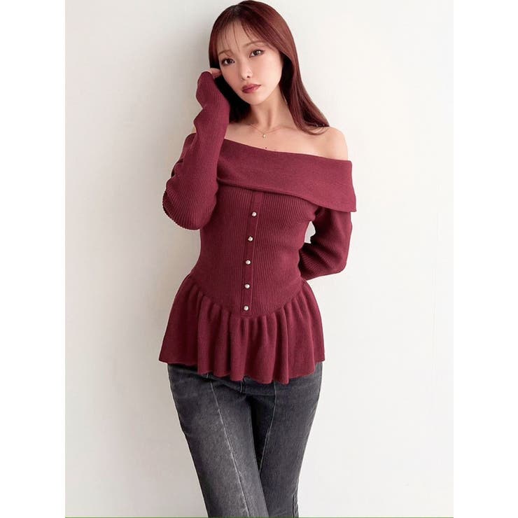 オフショルペプラムニットトップス【セットアップ着用可能】 | RESEXXY | 詳細画像12 