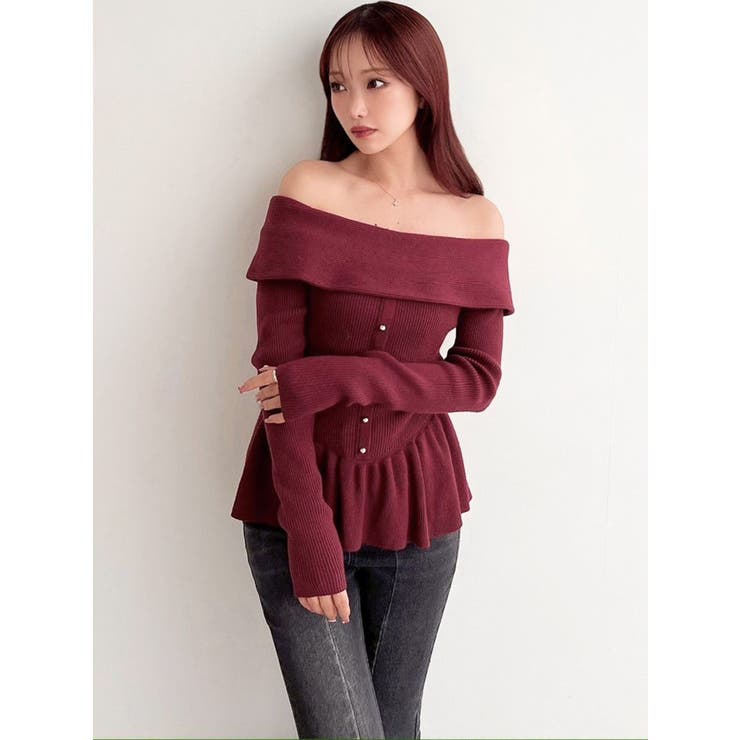 オフショルペプラムニットトップス【セットアップ着用可能】 | RESEXXY | 詳細画像13 