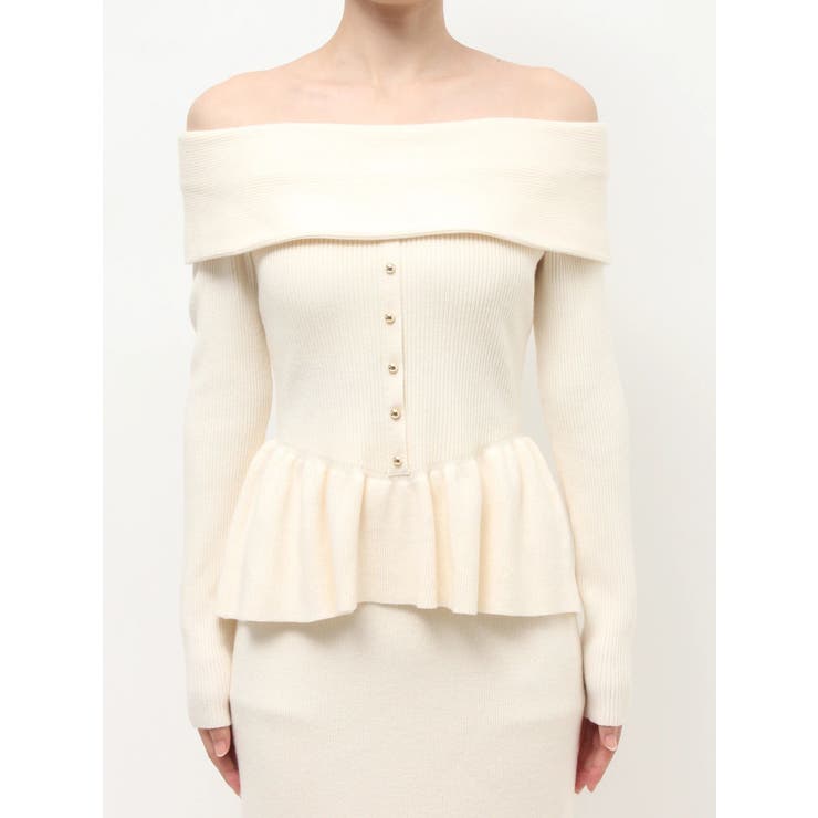 オフショルペプラムニットトップス【セットアップ着用可能】 | RESEXXY | 詳細画像23 