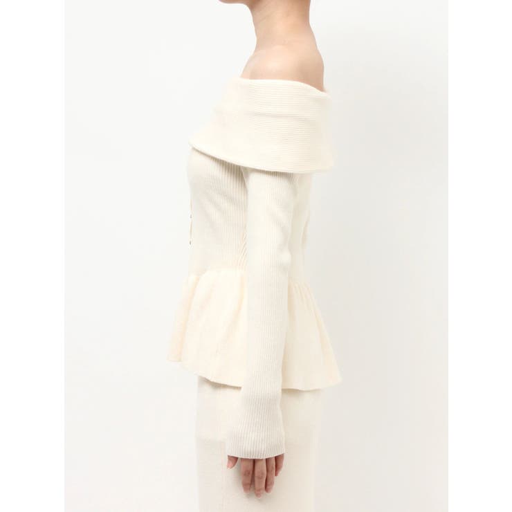 オフショルペプラムニットトップス【セットアップ着用可能】 | RESEXXY | 詳細画像24 