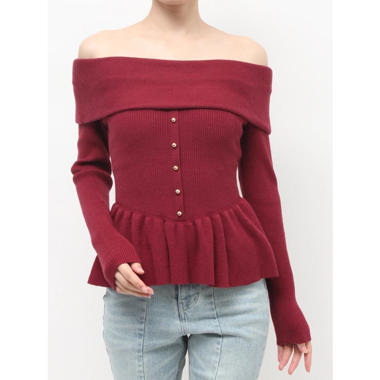 オフショルペプラムニットトップス【セットアップ着用可能】 | RESEXXY | 詳細画像38 