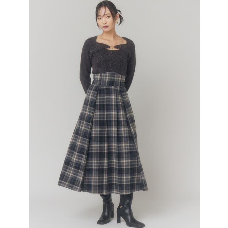 ケーブルニットレイヤードトップス | RESEXXY | 詳細画像16 