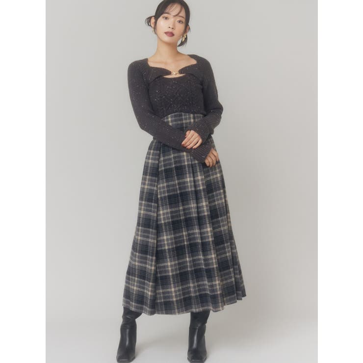 ケーブルニットレイヤードトップス | RESEXXY | 詳細画像17 