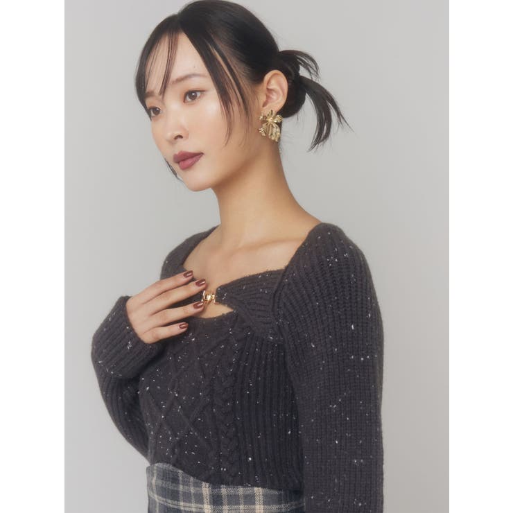 ケーブルニットレイヤードトップス | RESEXXY | 詳細画像18 