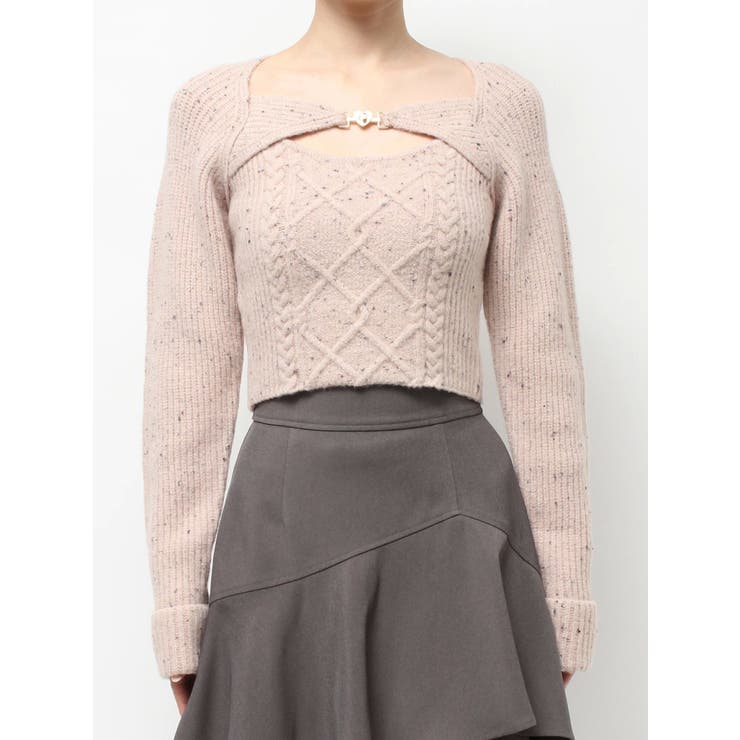 ケーブルニットレイヤードトップス | RESEXXY | 詳細画像19 