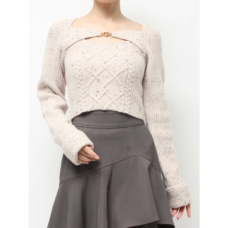 ケーブルニットレイヤードトップス | RESEXXY | 詳細画像30 