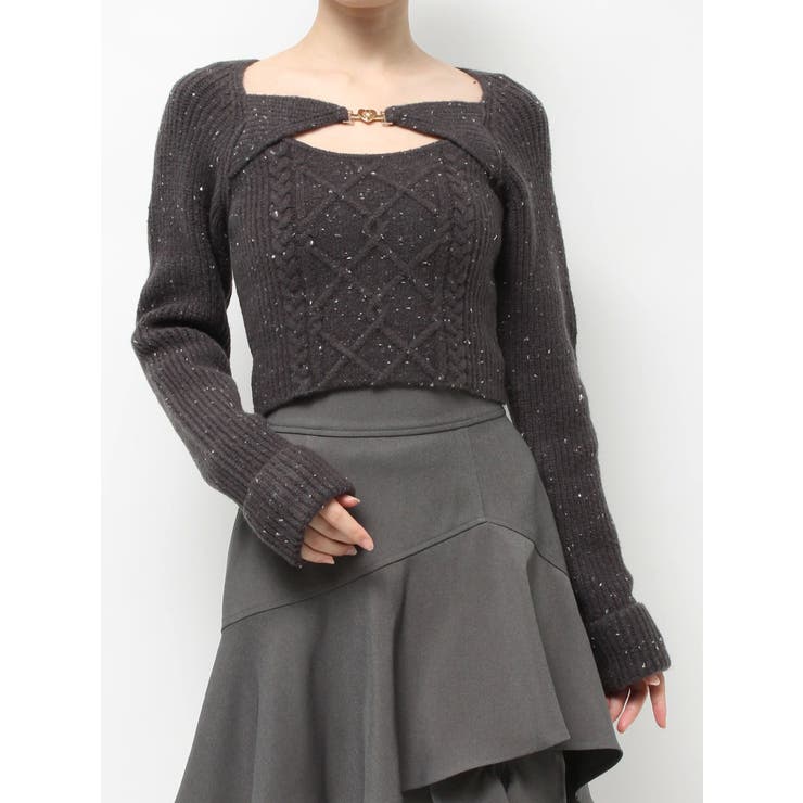 ケーブルニットレイヤードトップス | RESEXXY | 詳細画像31 