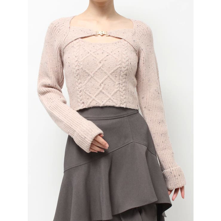 ケーブルニットレイヤードトップス | RESEXXY | 詳細画像32 