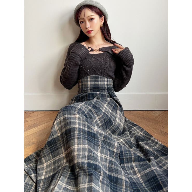 ケーブルニットレイヤードトップス | RESEXXY | 詳細画像8 