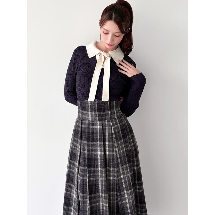 ナロータイケーブルニットトップス | RESEXXY | 詳細画像2 