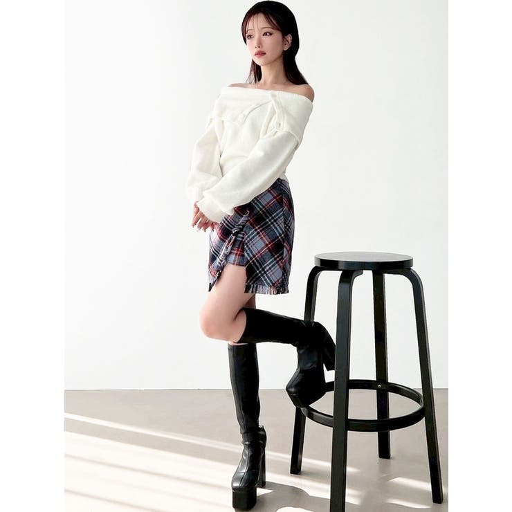 ビックカラーチョーカーニットトップス[品番：MKSW0067745]｜RESEXXY