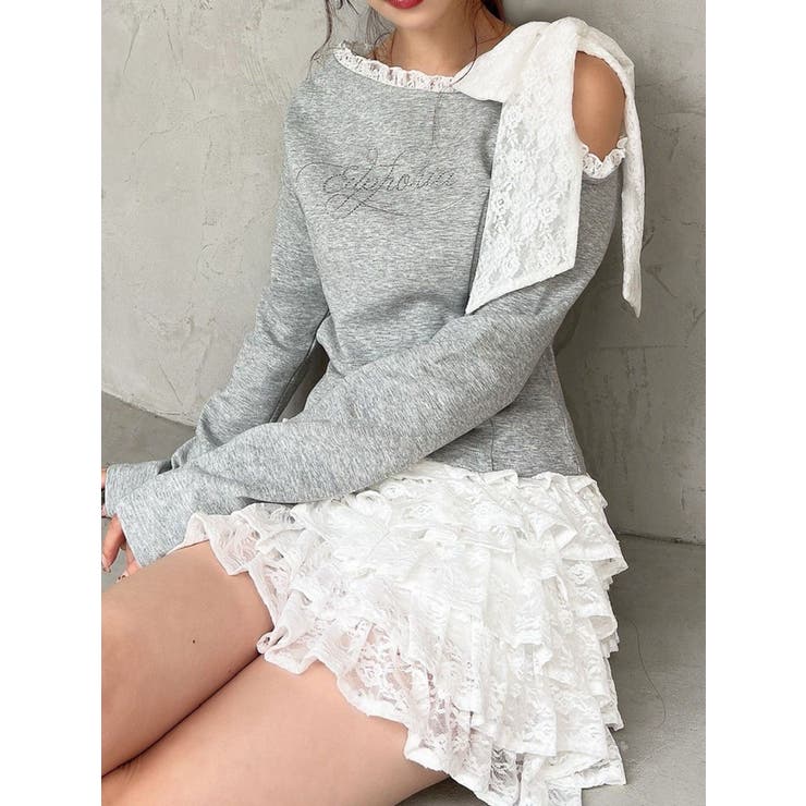 グレー | レーストリミングトップス | RESEXXY