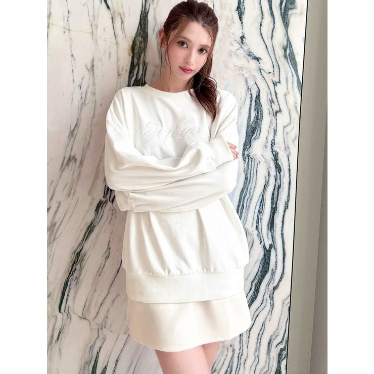 【新品未使用タグ付き】rosymonster rosylogoスウェットトップス エンブロイダリーロゴスウェットトップス[品番：MKSW0068482]｜RESEXXY