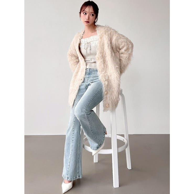 シャギーミディニットカーディガン | RESEXXY | 詳細画像17 