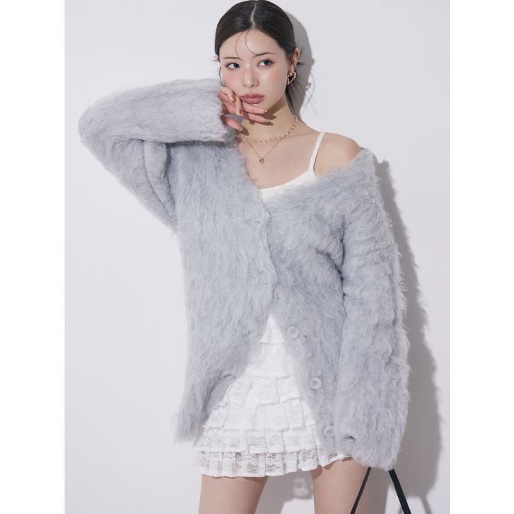 シャギーミディニットカーディガン | RESEXXY | 詳細画像19 