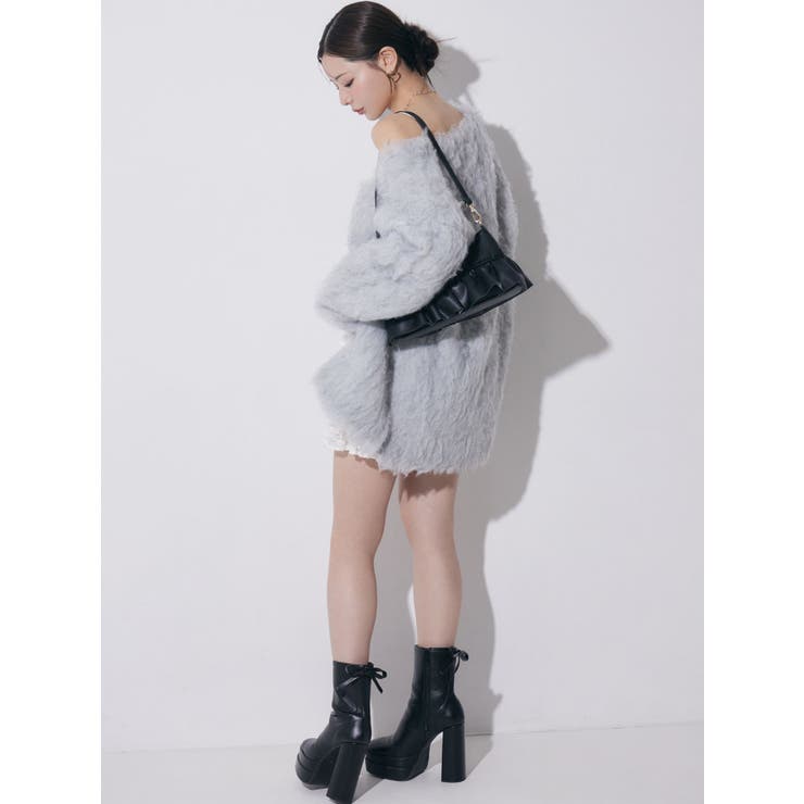 シャギーミディニットカーディガン | RESEXXY | 詳細画像21 