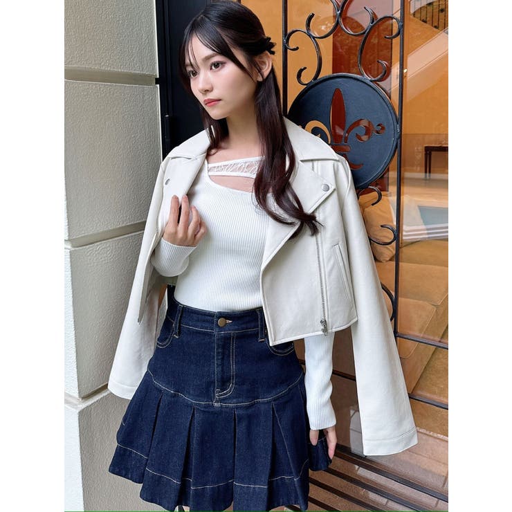 フェイクレザーライダースジャケット | RESEXXY | 詳細画像14 