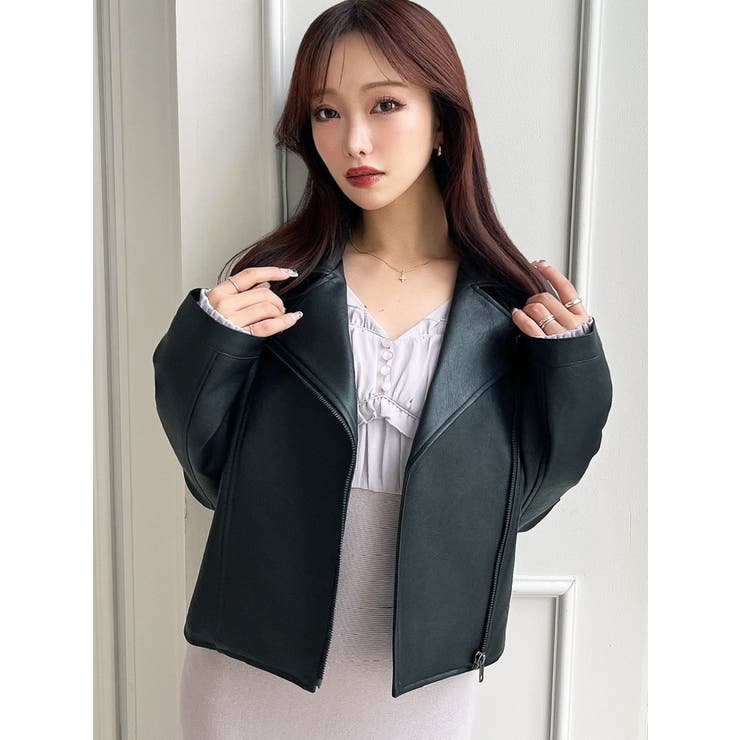 フェイクレザーライダースジャケット | RESEXXY | 詳細画像2 