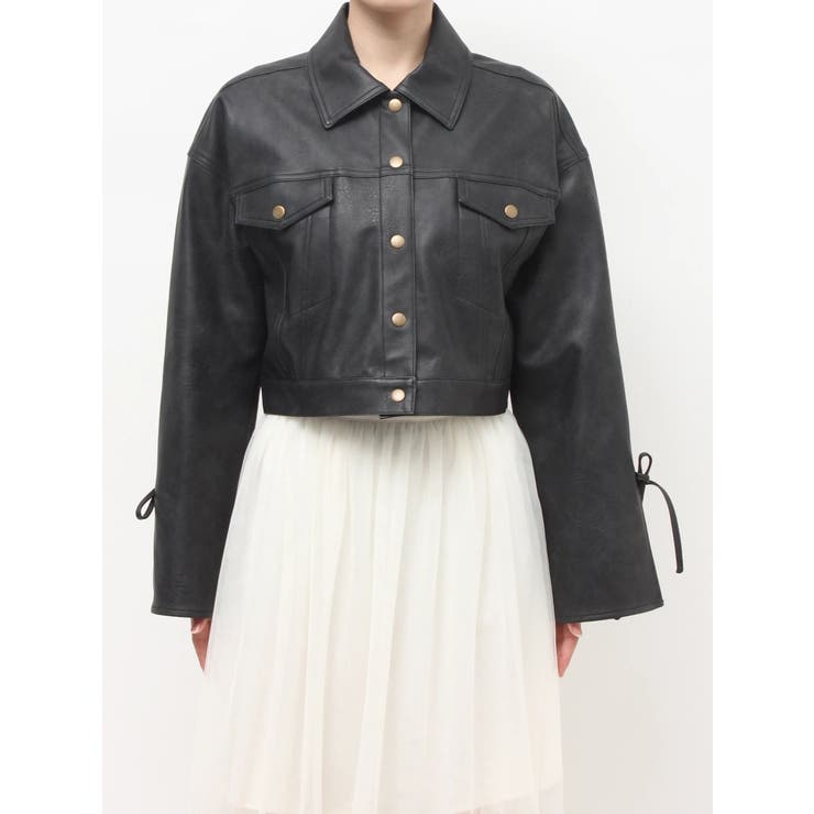 リボンスリーブショートブルゾン | RESEXXY | 詳細画像19 