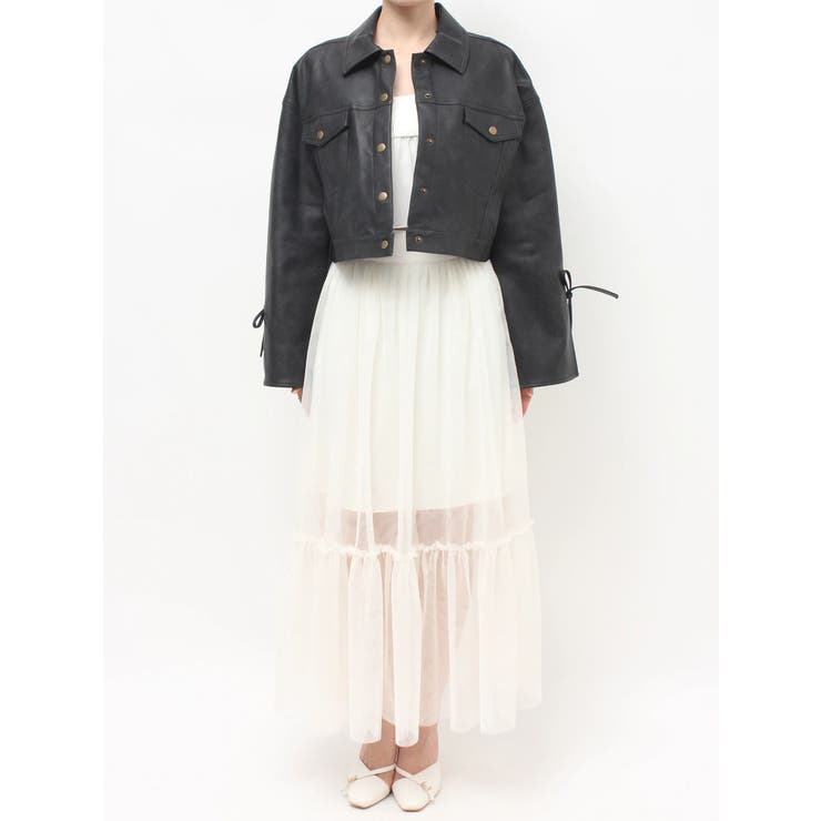 リボンスリーブショートブルゾン | RESEXXY | 詳細画像28 