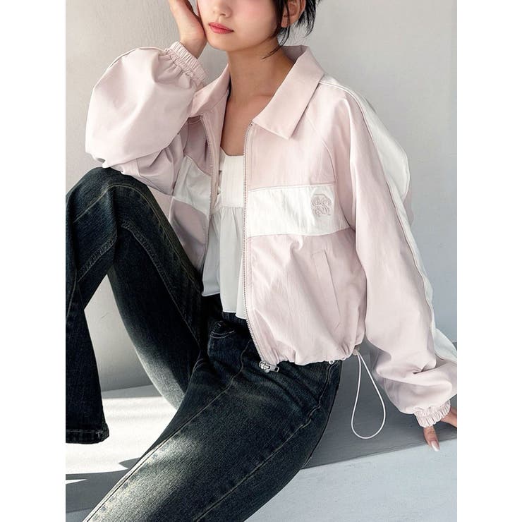 バイカラーパイピングブルゾン | RESEXXY | 詳細画像1 