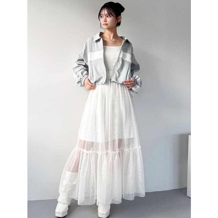 バイカラーパイピングブルゾン | RESEXXY | 詳細画像11 