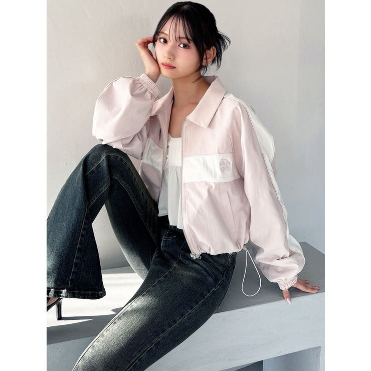 バイカラーパイピングブルゾン | RESEXXY | 詳細画像2 