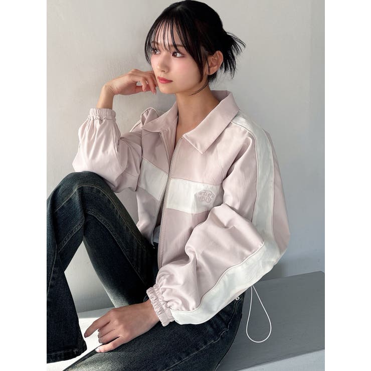 バイカラーパイピングブルゾン | RESEXXY | 詳細画像4 